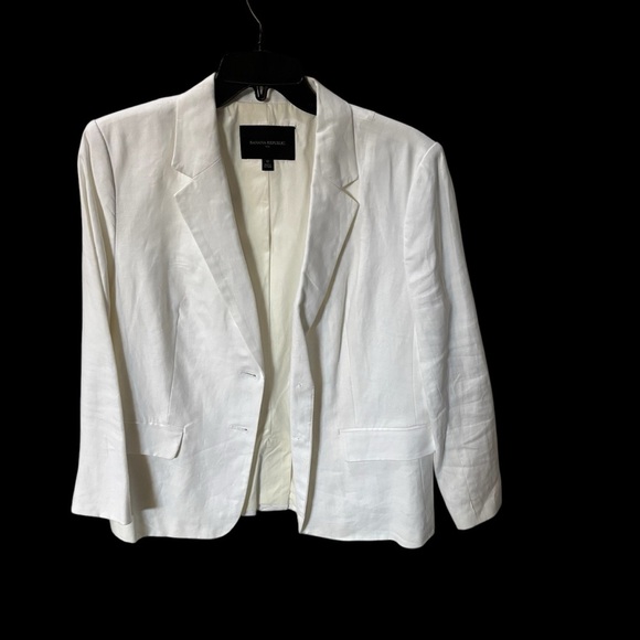 Banana Republic Factory White Linen Women's Blazer - Picture 1 of 4